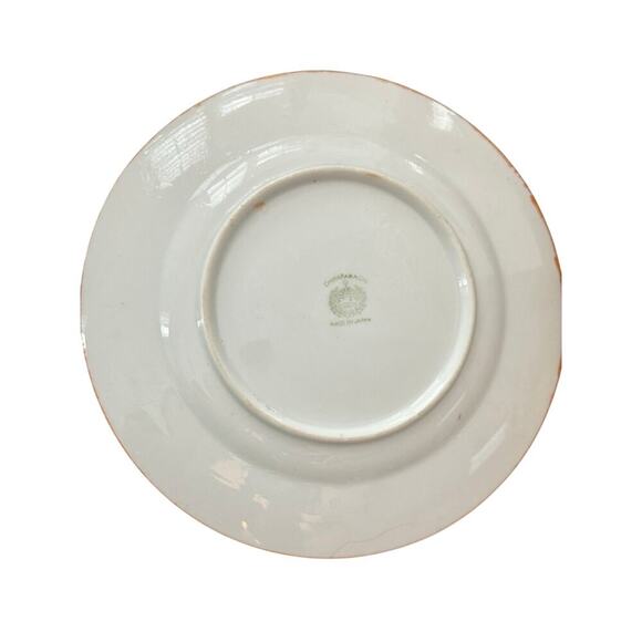 Vintage Chikaramachi Japan Bird Plates | Set of 4 Copper Rim Dessert Plates - Picture 5 of 5